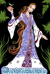 Die Zarewna, aus Stravinskys Der Feuervogel, aufgeräumte Version der Schwarzweiß-Datei, 2005 von Neale Osborne